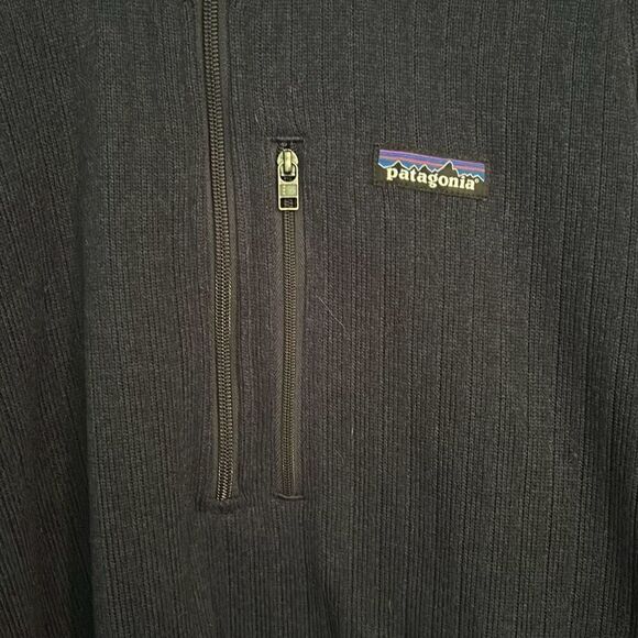 Men’s Patagonia xL Rib Knit Better Sweater Navy Quarter Zip Like New - Picture 5 of 6